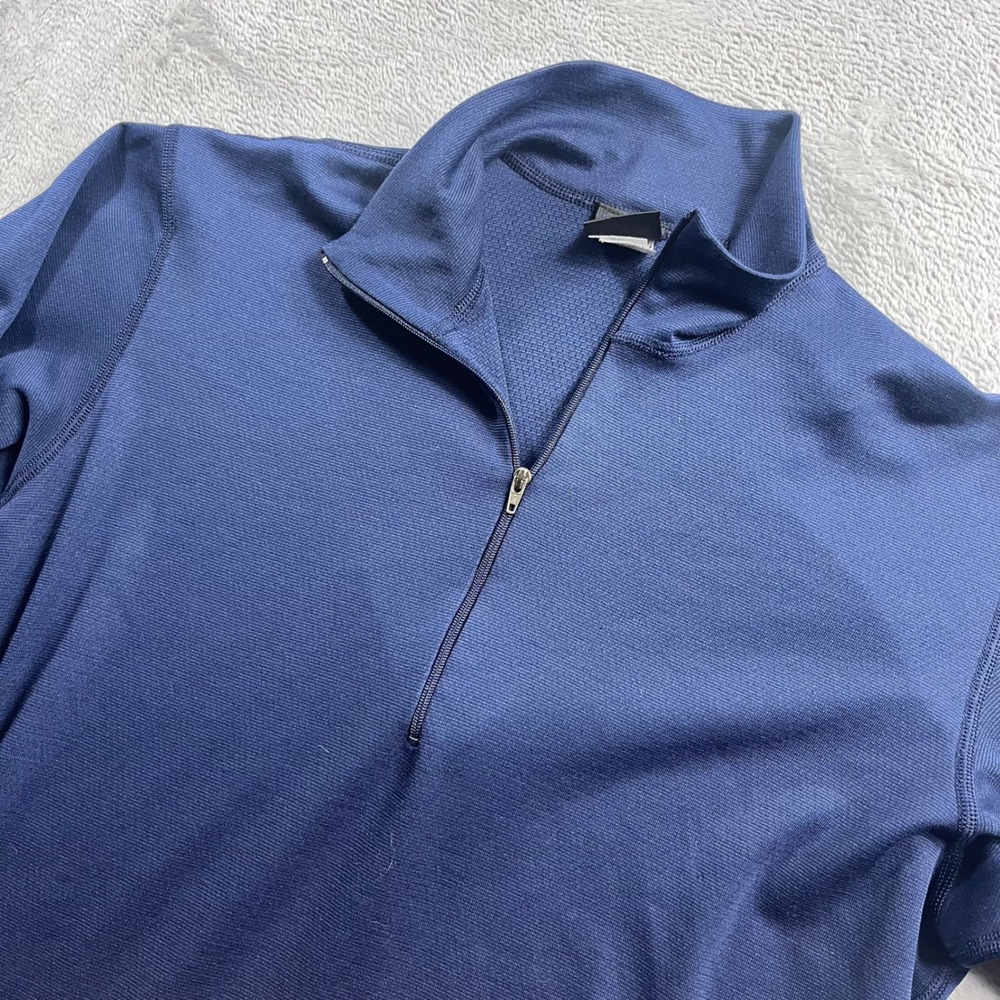 Patagonia Capilene Mens Small Navy Blue Quarter Zip Base Layer Pullover